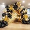 Edge Collections -18"-Black-Black and Gold Balloon Garland for Celebrations-1 set